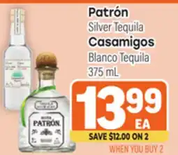Tony’s Fresh Market Patrón Silver Tequila Casamigos Blanco Tequila offer