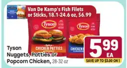 Tony’s Fresh Market Tyson Nuggets, Patties or Popcorn Chicken offer