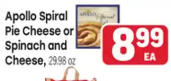 Tony’s Fresh Market Apollo Spiral Pie Cheese or Spinach and Cheese offer