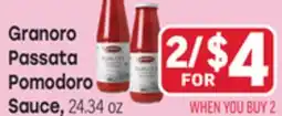 Tony’s Fresh Market Granoro Passata Pomodoro Sauce offer