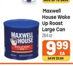 Tony’s Fresh Market Maxwell House Wake Up Roast Large Can offer