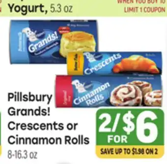 Tony’s Fresh Market Pillsbury Grands! Crescents or Cinnamon Rolls offer