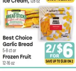 Tony’s Fresh Market Best Choice Garlic Bread 5-8 ct or Frozen Fruit 12-16 oz offer