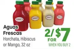 Tony’s Fresh Market Aguas Frescas offer
