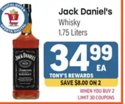 Tony’s Fresh Market Jack Daniel's Whisky offer