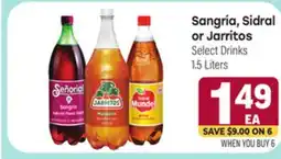 Tony’s Fresh Market Sangría, Sidral or Jarritos Select Drinks offer
