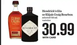 Mariano's Hendrick's Gin | Elijah Craig Bourbon offer