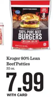 Mariano's Kroger 80% Lean Beef Patties offer