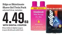 Mariano's Edge or Skintimate Shave Gel Twin Pack offer