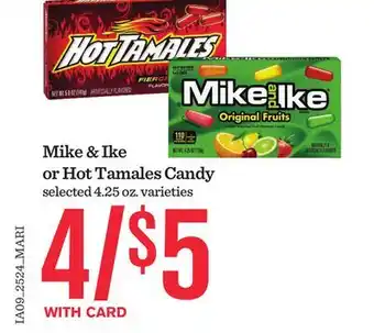 Mariano's Mike & Ike or Hot Tamales Candy offer