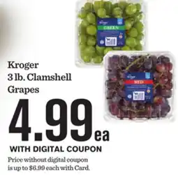 Mariano's Kroger 3 lb. Clamshell Grapes offer