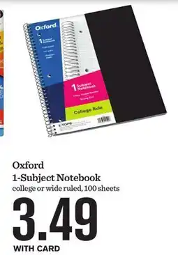 Mariano's Oxford 1-Subject Notebook offer