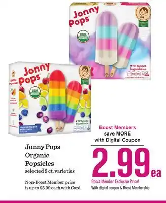 Mariano's Jonny Pops Organic Popsicles offer