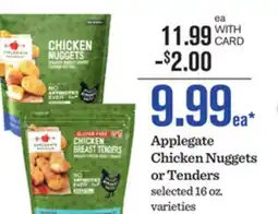 Mariano's Applegate Chicken Nuggets or Tenders offer