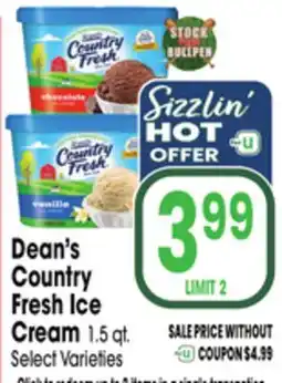 Jewel-Osco Dean's Country Fresh Ice Cream offer