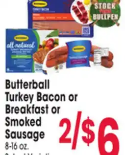 Jewel-Osco Butterball Turkey Bacon or Breakfast or Smoked Sausage offer