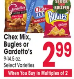 Jewel-Osco Chex Mix, Bugles or Gardetto's offer