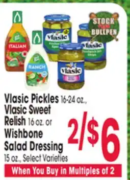 Jewel-Osco Vlasic Pickles 16-24 oz., Vlasic Sweet Relish 16 oz. Wishbone Salad Dressing offer