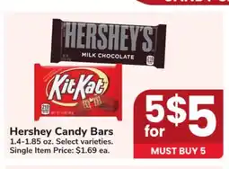 Jewel-Osco Hershey Candy Bars offer