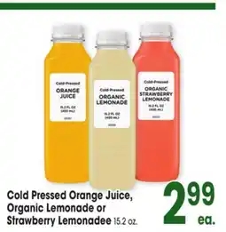 Jewel-Osco Cold Pressed Orange Juice, Organic Lemonade or Strawberry Lemonadee offer