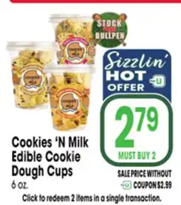 Jewel-Osco Cookies 'N Milk Edible Cookie Dough Cups offer