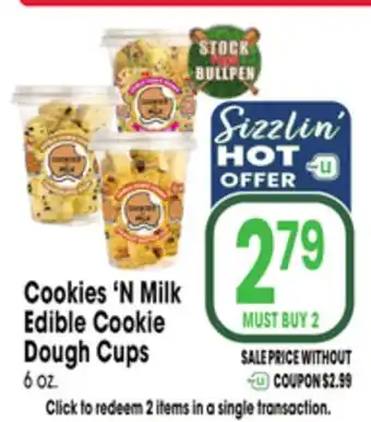 Jewel-Osco Cookies 'N Milk Edible Cookie Dough Cups offer