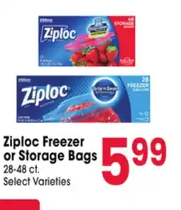 Jewel-Osco Ziploc Freezer or Storage Bags offer
