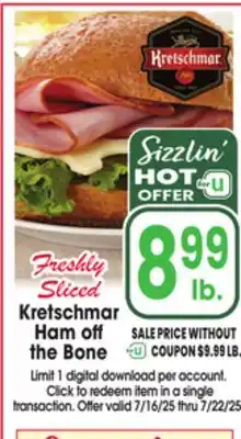 Jewel-Osco Kretschmar Ham off the Bone offer