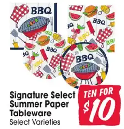 Jewel-Osco Signature Select Summer Paper Summer Paper Tableware offer
