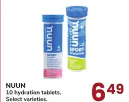 Jewel-Osco NUUN 10 hydration tablets offer