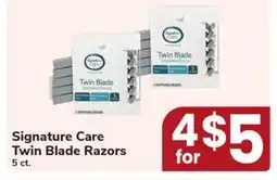 Jewel-Osco Signature Care Twin Blade Razors offer