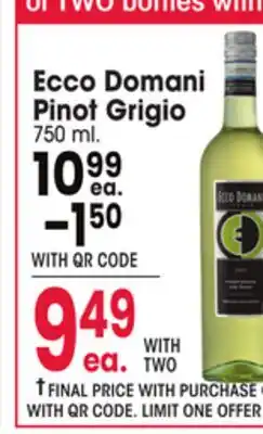 Jewel-Osco Ecco Domani Pinot Grigio offer