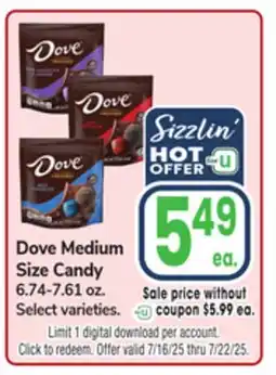 Jewel-Osco Dove Medium Size Candy offer