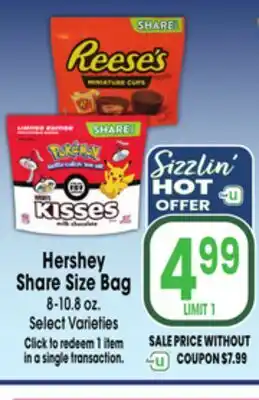 Jewel-Osco Hershey Share Size Bag offer