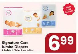 Jewel-Osco Signature Care Jumbo Diapers offer