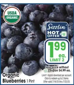 Jewel-Osco Organic Blueberries offer