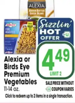 Jewel-Osco Alexia or Birds Eye Premium Vegetables offer