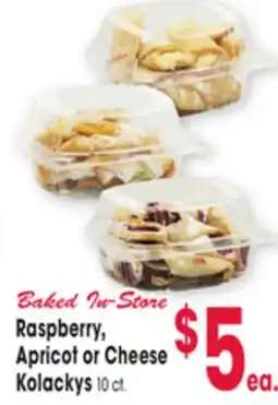 Jewel-Osco Raspberry, Apricot or Cheese Kolackys offer