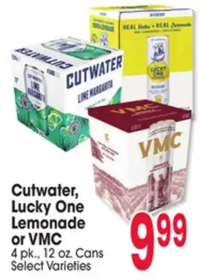 Jewel-Osco Cutwater, Lucky One Lemonade or VMC offer