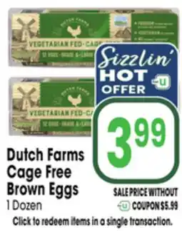 Jewel-Osco Dutch Farms Cage Free Brown Eggs offer