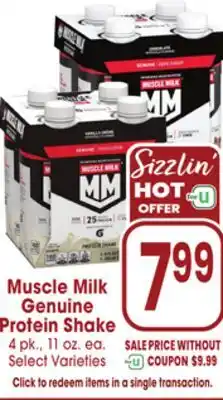 Jewel-Osco Muscle Milk Genuine Protein Shake offer