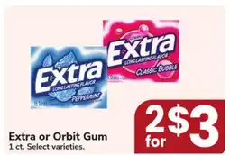 Jewel-Osco Extra or Orbit Gum offer