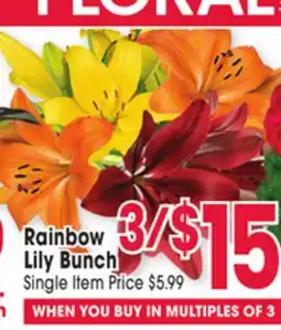Jewel-Osco Rainbow Lily Bunch offer