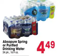 Jewel-Osco Absopure Spring or Purified Drinking Water offer