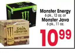 Jewel-Osco Monster Energy 6 pk., 12 oz. or Monster Java 6 pk., 11 oz offer