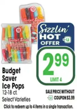 Jewel-Osco Budget Saver Ice Pops offer