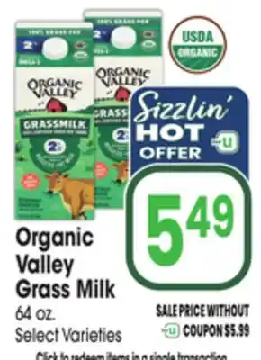Jewel-Osco Organic Valley Grass Milk offer