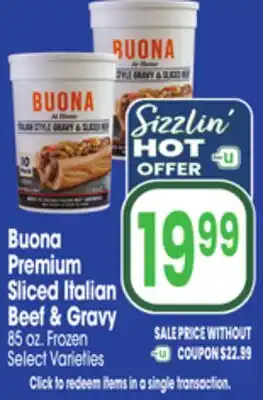 Jewel-Osco Buona Premium Sliced Italian Beef & Gravy offer