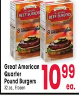 Jewel-Osco Great American Quarter Pound Burgers offer