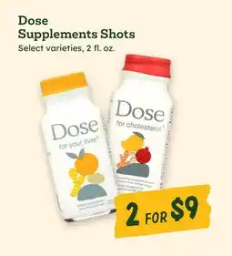 Sprouts Farmers Market Dose Supplements Shots offer